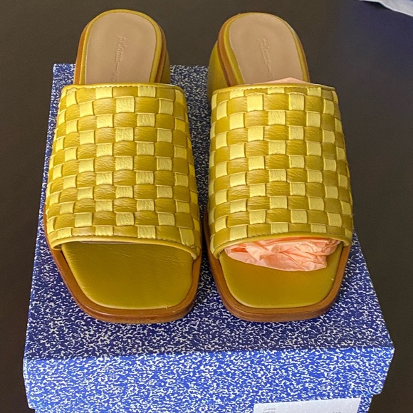 Paloma Wool Shoes - Paloma Wool new in box Yellow Checkerboard Slides.